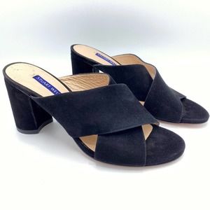 Stuart Weitzman Galene Suede Slide Sandals